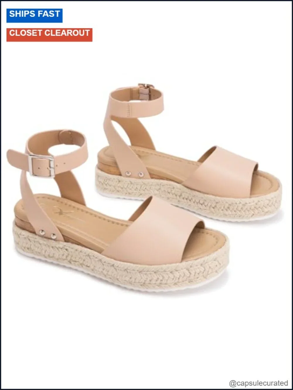 Women's Espadrille Platform Wedge Sandals | Open Toe Ankle Strap Buckle |